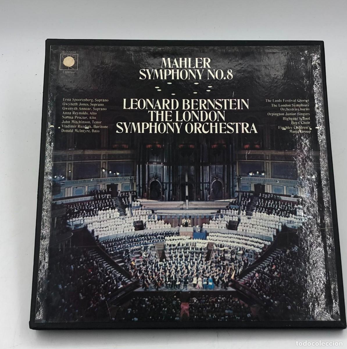 Discos de vinilo: MAHLER SINFON&Iacute;A N&ordm; 8 &ndash; LEONARD BERNSTEIN / LONDON SYMPHONY &ndash; 2 LP CBS ESPA&Ntilde;A 1970