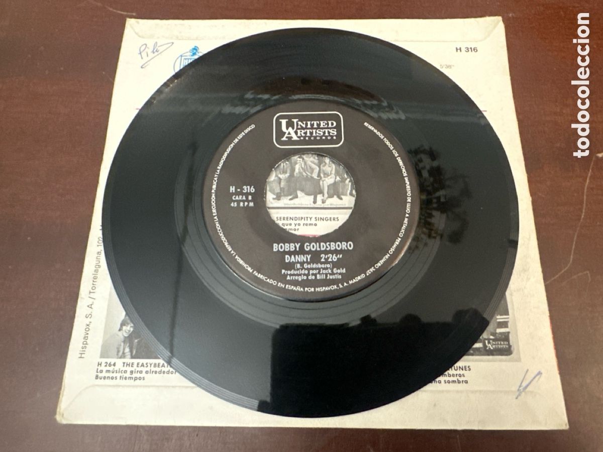 Discos de vinilo: BOBBY GOLDSBORO - HONEY - SINGLE DE VINILO - Foto 4