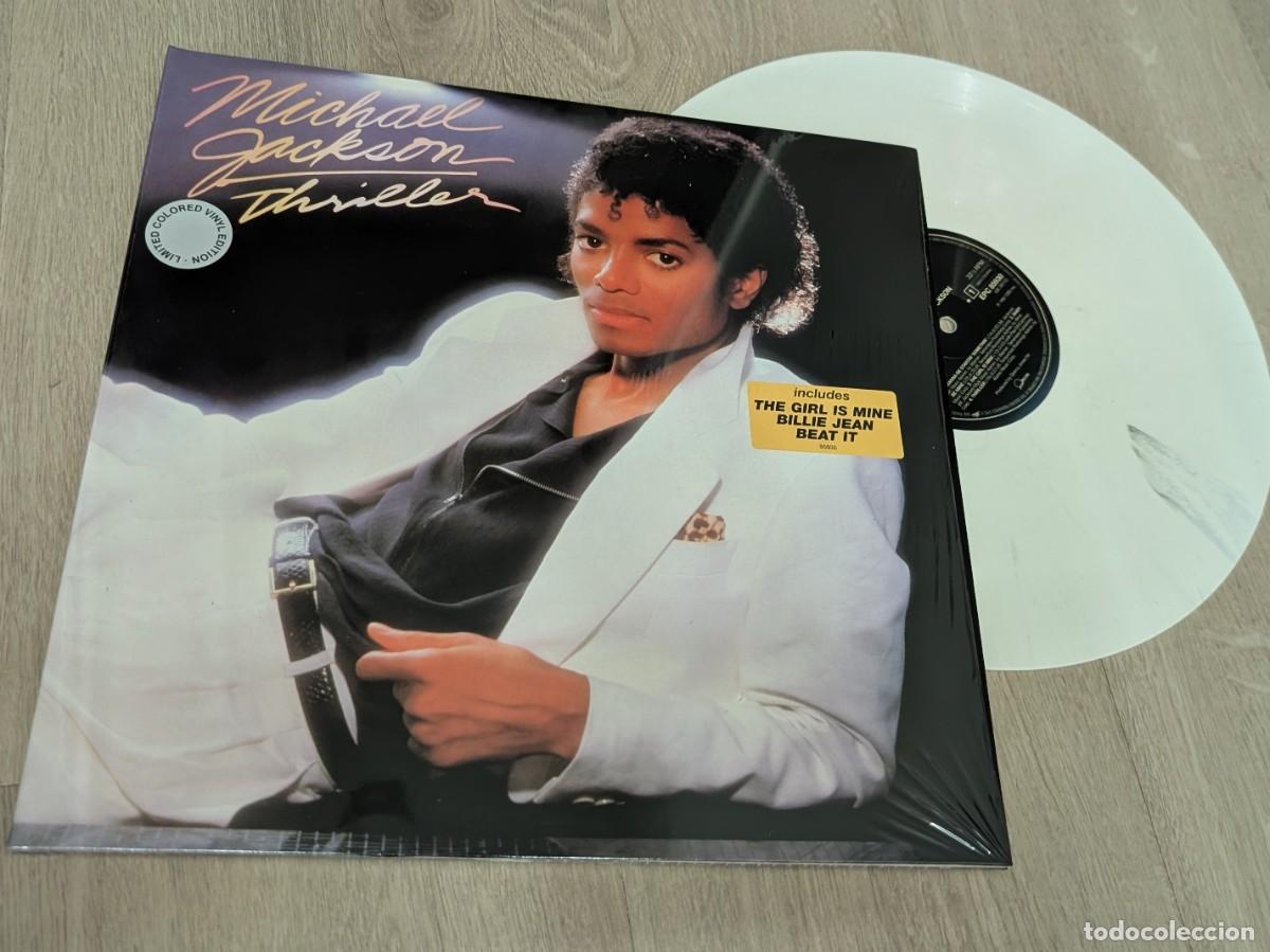 Discos de vinilo: MICHAEL JACKSON - THRILLER ..LP DE EPIC - GATEFOLD NUEVA EDICION COLOR - BLANCO MARMOLADO - HOLLAND