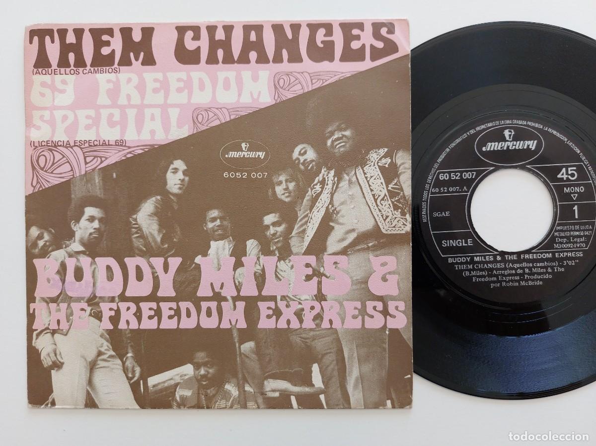 Discos de vinilo: BUDDY MILES & THE FREEDOM EXPRESS - 45 Spain - MINT * THEM CHANGES / 69 FREEDOM SPECIAL