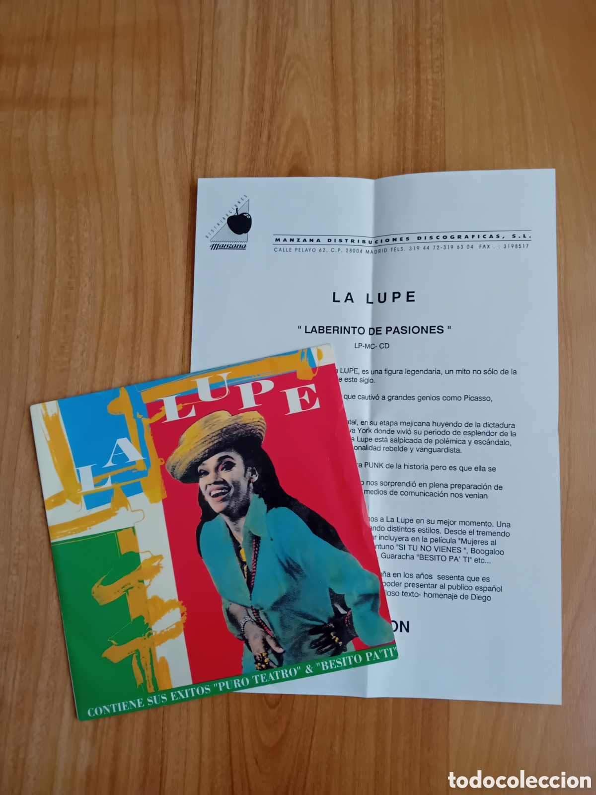 Discos de vinilo: LA LUPE. PURO TEATRO