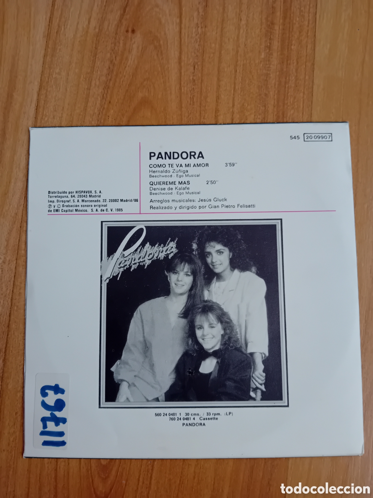 Discos de vinilo: PANDORA. COMO TE VA MI AMOR - Foto 2