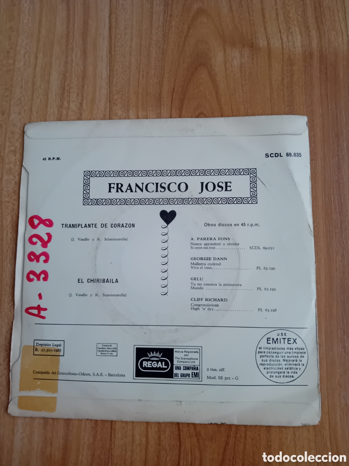 Discos de vinilo: FRANCISCO JOSE. TRANSPLANTE DE CORAZON. EL CHIRIBAILA - Foto 2