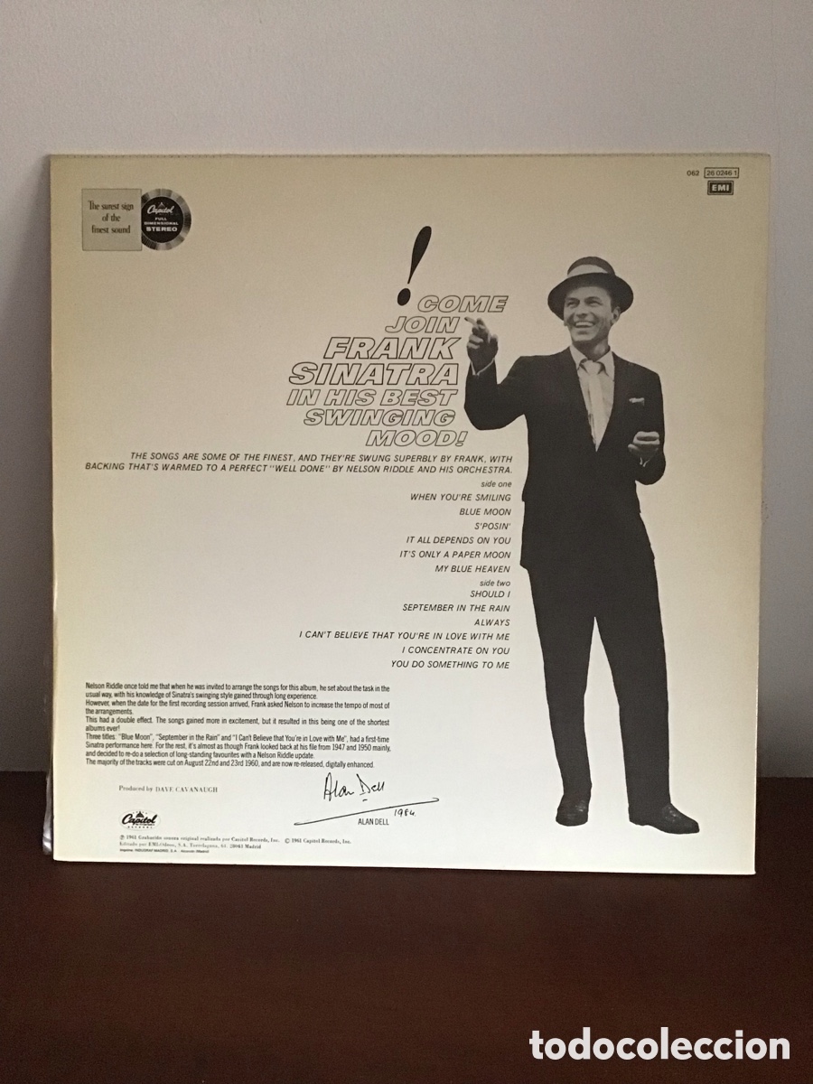 Discos de vinilo: SINATRA&rsquo;S SWINGIN&rsquo; SESSION!!!-FRANK SINATRA(vinilo) - Foto 2