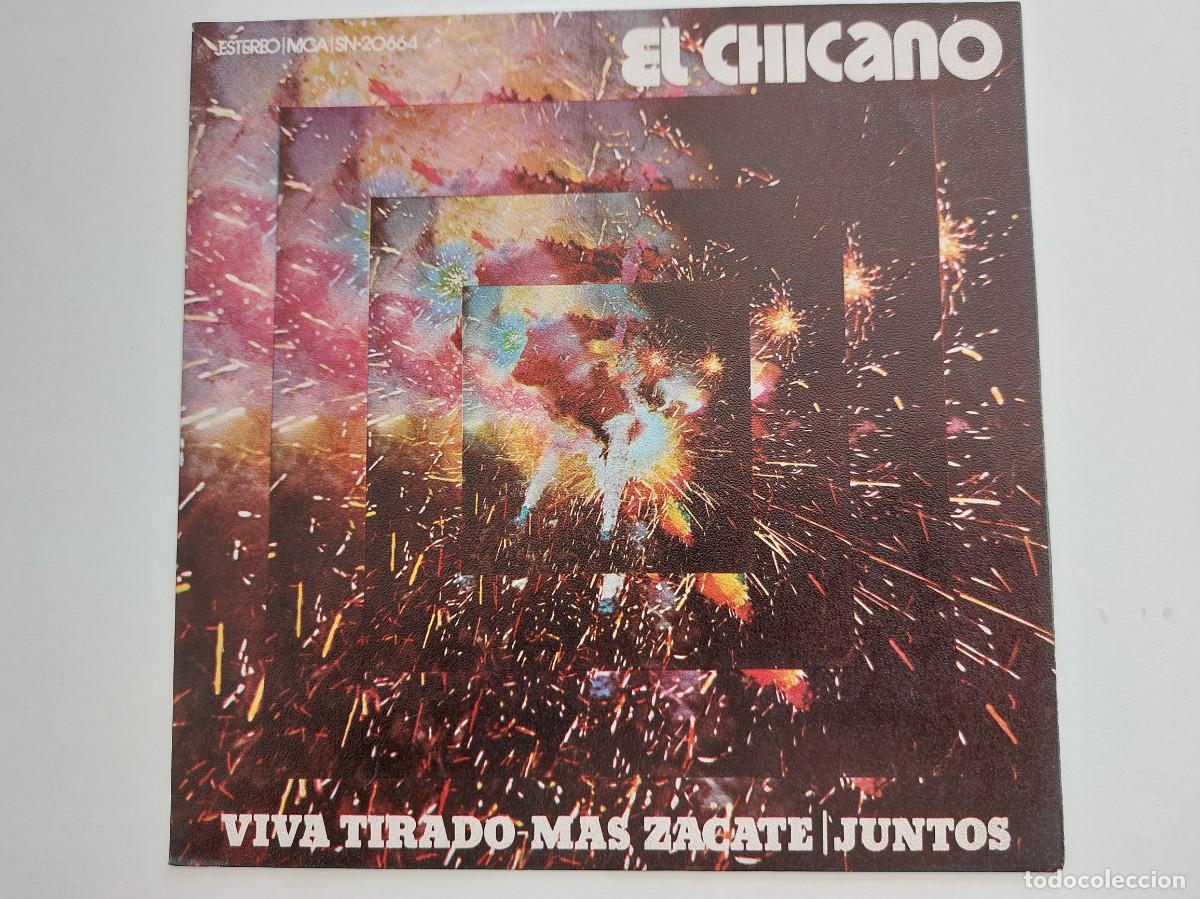 Discos de vinilo: EL CHICANO - 45 Spain - MINT * VIVA TIRADO - MAS ZZACATE / JUNTOS * SOLO PORTADA SIN VINILO DENTRO