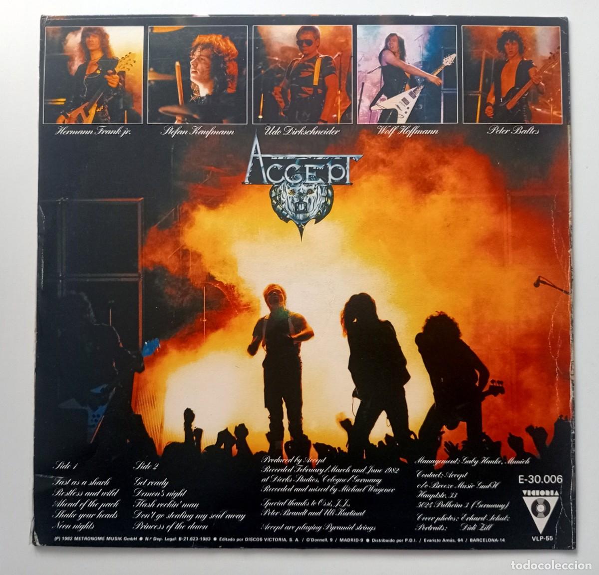 Discos de vinilo: LP ACCEPT - RESTLESS AND WILD - Foto 2