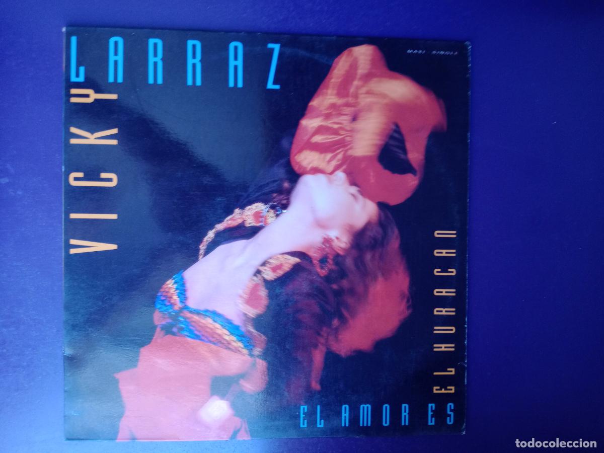 Discos de vinilo: Vicky Larraz &lrm;&ndash; El Amor Es El Huracan - MAXI CBS 1989 - DISCO POP 80'S - ELECTRONICA SYNTH