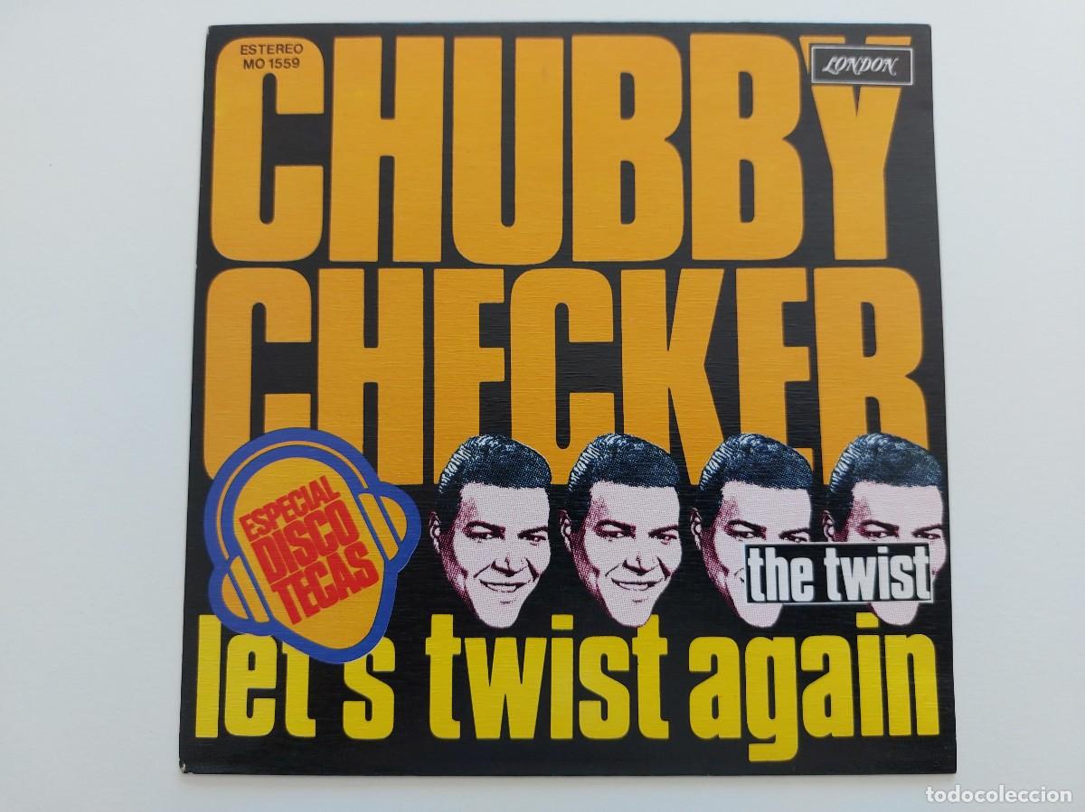 Discos de vinilo: CHUBBY CHECKER - 45 Spain - MINT * LET'S TWIST AGAIN * SE VENDE S&Oacute;LO PORTADA SIN VINILO