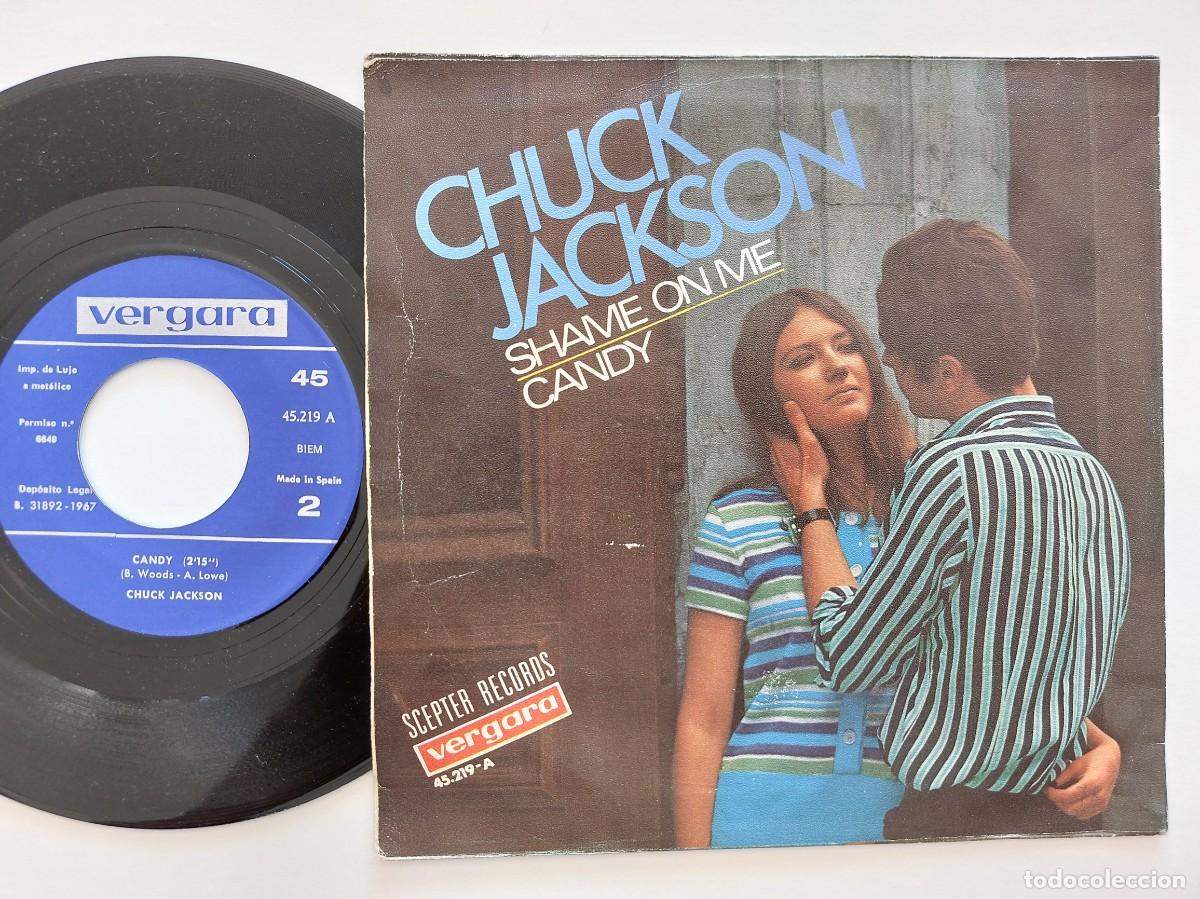 Discos de vinilo: CHUCK JACKSON - 45 Spain - MINT * SHAME ON ME / CANDY - Foto 2