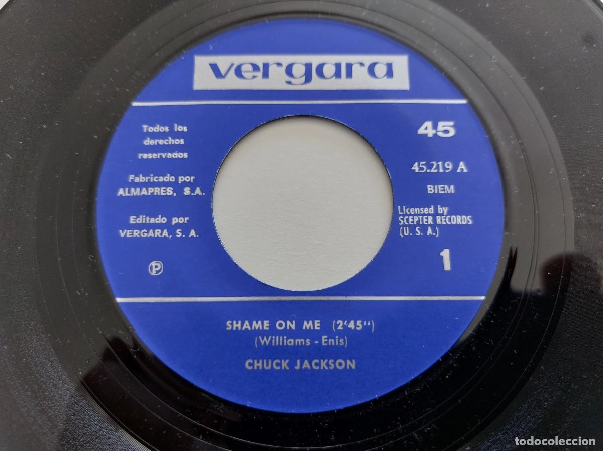 Discos de vinilo: CHUCK JACKSON - 45 Spain - MINT * SHAME ON ME / CANDY - Foto 3
