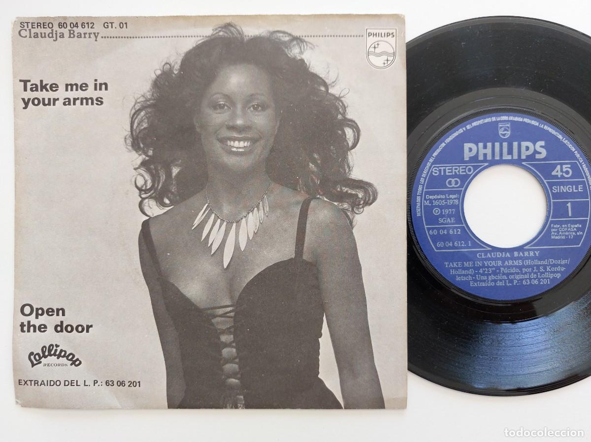 Discos de vinilo: CLAUDJA BARRY - 45 Spain - MINT * TAKE ME IN YOUR ARMS / OPEN THE DOOR