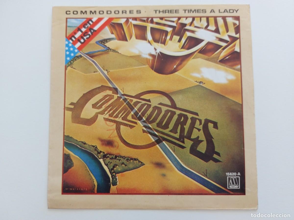 Discos de vinilo: COMMODORES - 45 Spain - MINT * THREE TIMES A LADY * SE VENDE SOLO PORTADA SIN VINILO