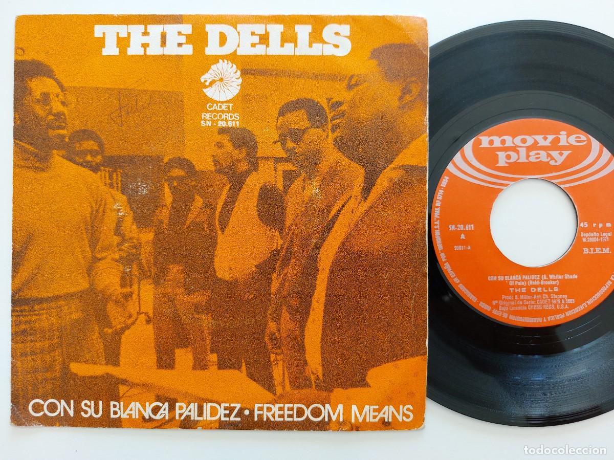 Discos de vinilo: THE DELLS - 45 Spain - EX * CON SU BLANCA PALIDEZ
