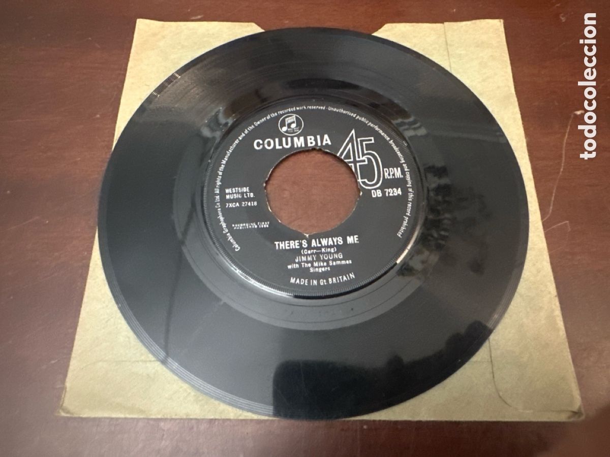 Discos de vinilo: Jimmy Young. Unchained melody + 1 COLUMBIA