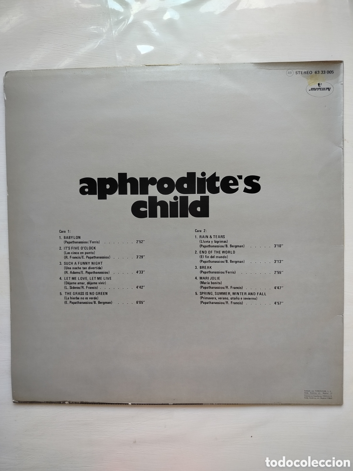 Discos de vinilo: Aphrodites Child LP - Foto 2