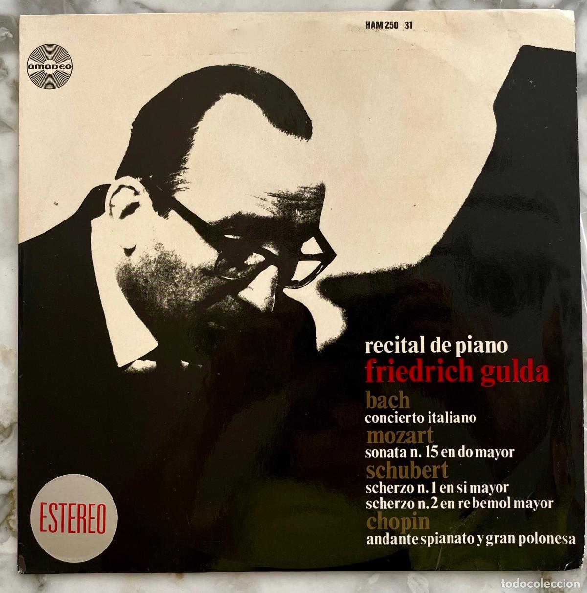 Discos de vinilo: FRIEDRICH GULDA. RECITAL DE PIANO. BACH. MOZART. SCHUBERT. CHOPIN. LP ORIGINAL ESPA&Ntilde;A 1965