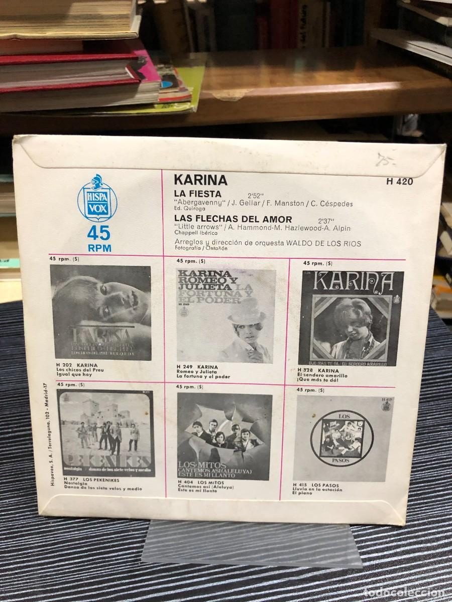 Discos de vinilo: Karina La fiesta / Las flechas del amor - Foto 2