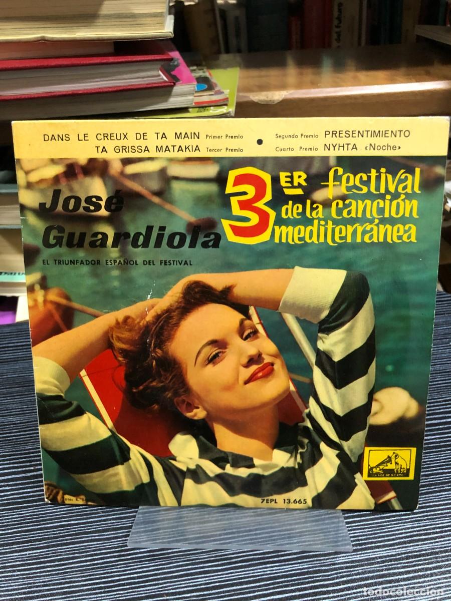 Discos de vinilo: er Festival de la Canci&oacute;n Mediterr&aacute;nea (Dans le creux de ta main / Presentimiento / Ta grissa mataki