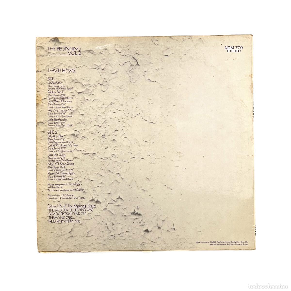 Discos de vinilo: LP. David Bowie. The Beginning - Vol. 2 (G/G+) - Foto 2