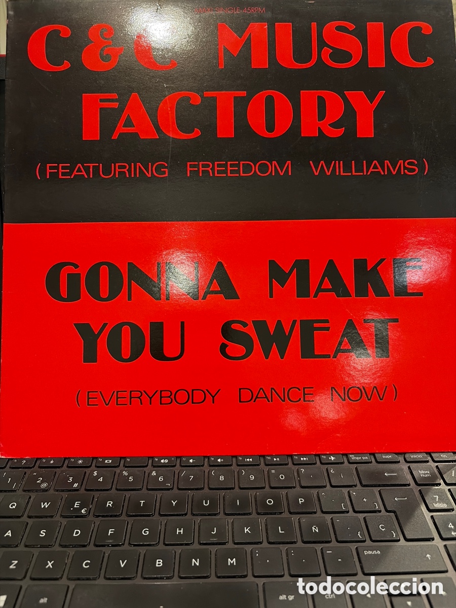 Discos de vinil: C & C MUSIC FACTORY FEAT. FREEDOM WILLIAMS - GONNA MAKE YOU SWEAT MAXI SINGLE SPAIN 1990