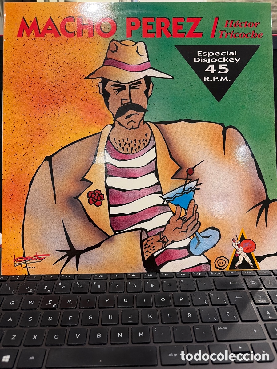 Vinyl records: HECTOR TRICOCHE - MACHO PEREZ MAXI SINGLE SPAIN