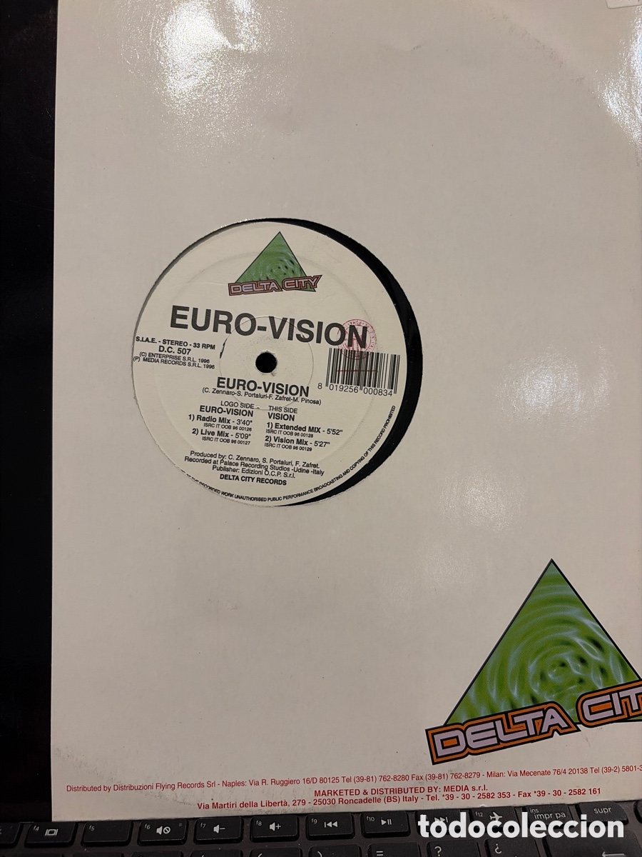 Discos de vinilo: EUROVISION - EURO - VISION MAXI SINGLE ITALIA DELTA CITY