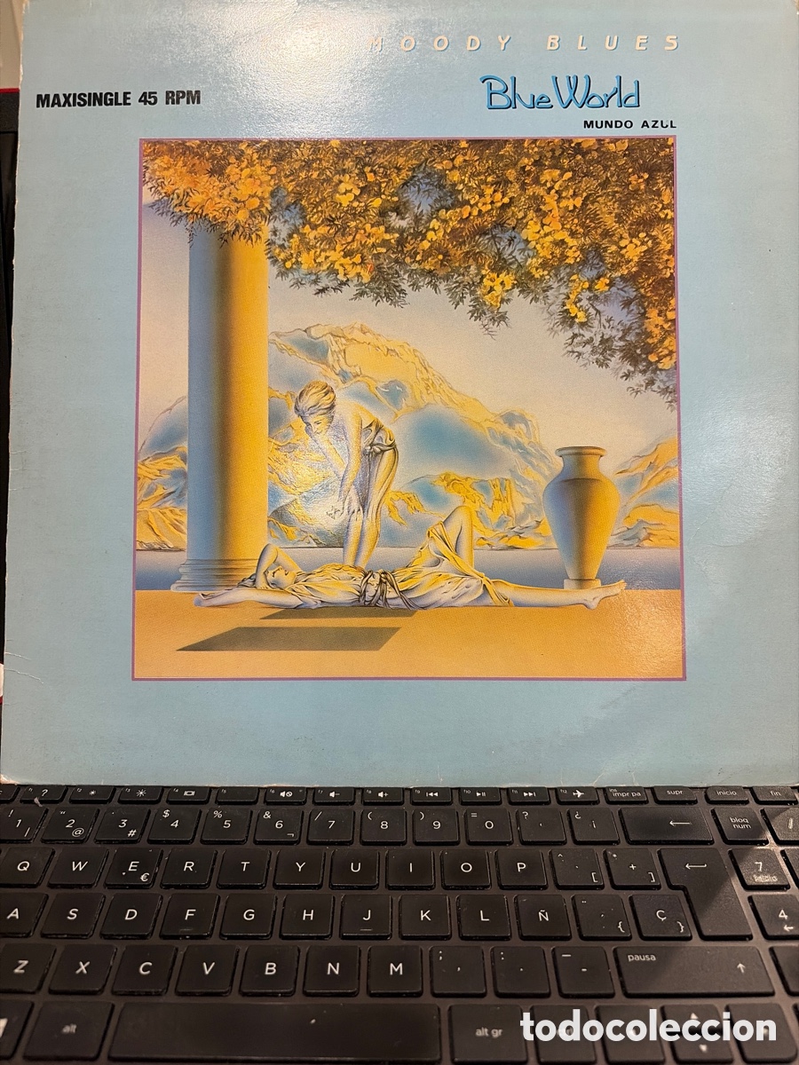 Discos de vinilo: THE MOODY BLUES - BLUE WORLD, MUNDO AZUL MAXI SINGLE SPAIN