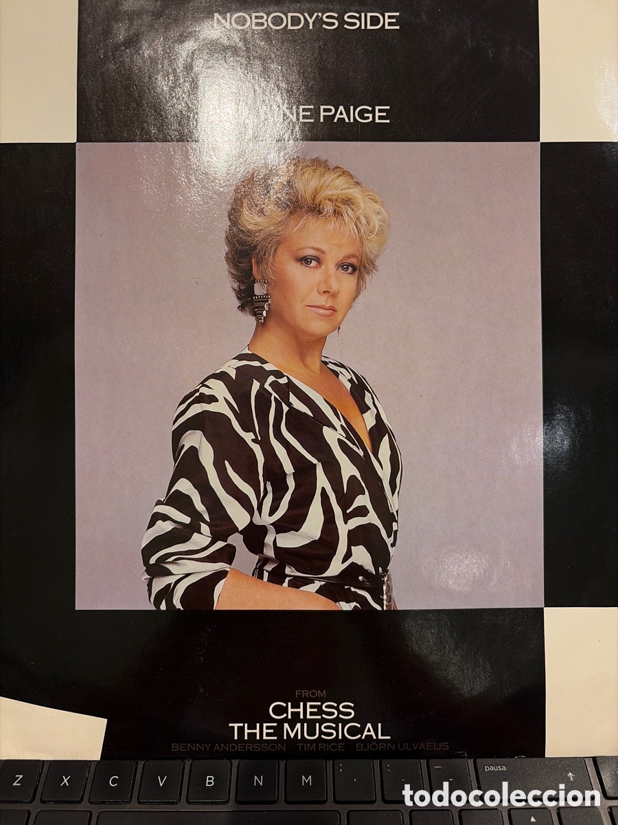 Discos de vinilo: ELAINE PAIGE - NOBODY'S SIDE MAXI SINGLE BSO CHESS THE MUSICAL