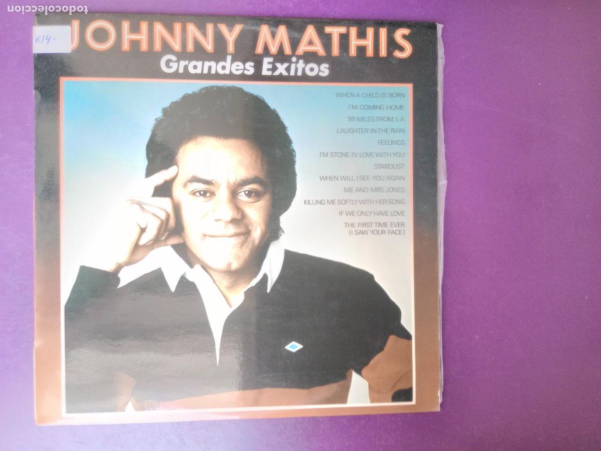 Discos de vinilo: Johnny Mathis &ndash; Grandes &Eacute;xitos - LP CBS 1977 - MELODICA GAY POP 70'S - SIN APENAS USO