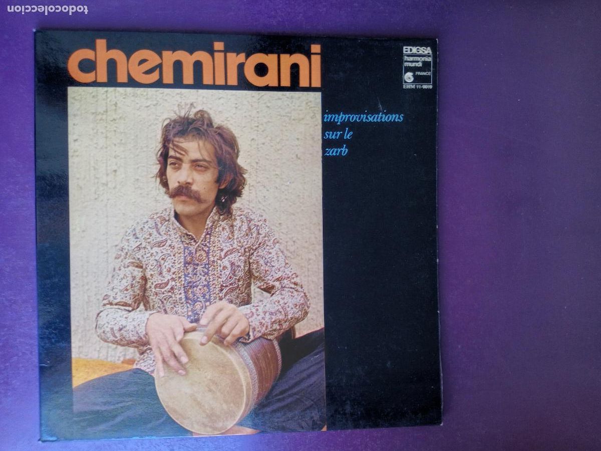 Discos de vinilo: CHEMIRANI &lrm;&ndash; IMPROVISATIONS SUR LE ZARB - LP HARMONIA MUNDI EDIGSA 1980 - FOLK IRAN , SIN USO