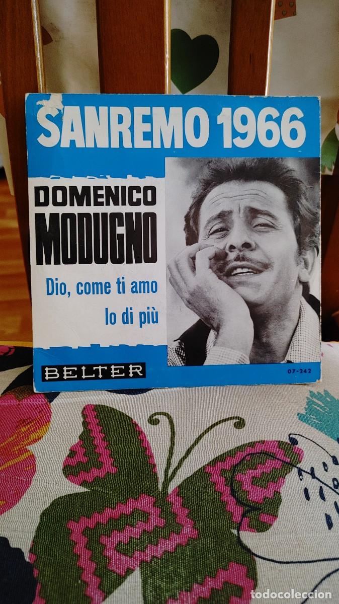 Discos de vinilo: DOMENICO MODUGNO-SINGLE DIO COME TI AMO - Foto 2