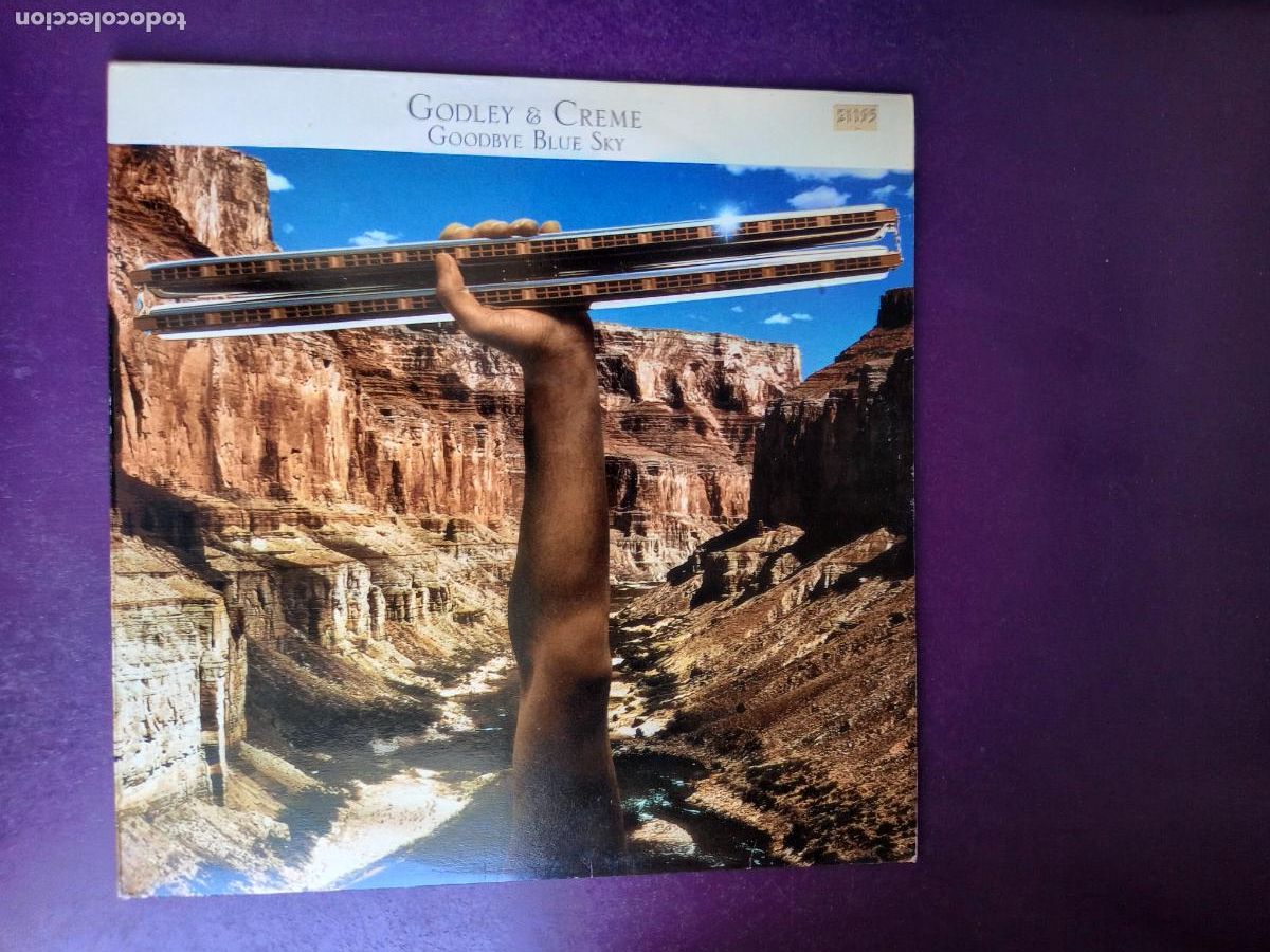 Discos de vinilo: GODLEY CREME &lrm;&ndash; GOODBYE BLUE SKY - LP POLYDOR 1988 POCO USO - ELECTRONICA SYNTH POP - ART ROCK