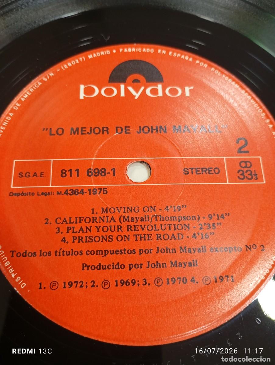Discos de vinilo: LP - LO MEJOR DE .... JOHN MAYALL - Foto 4