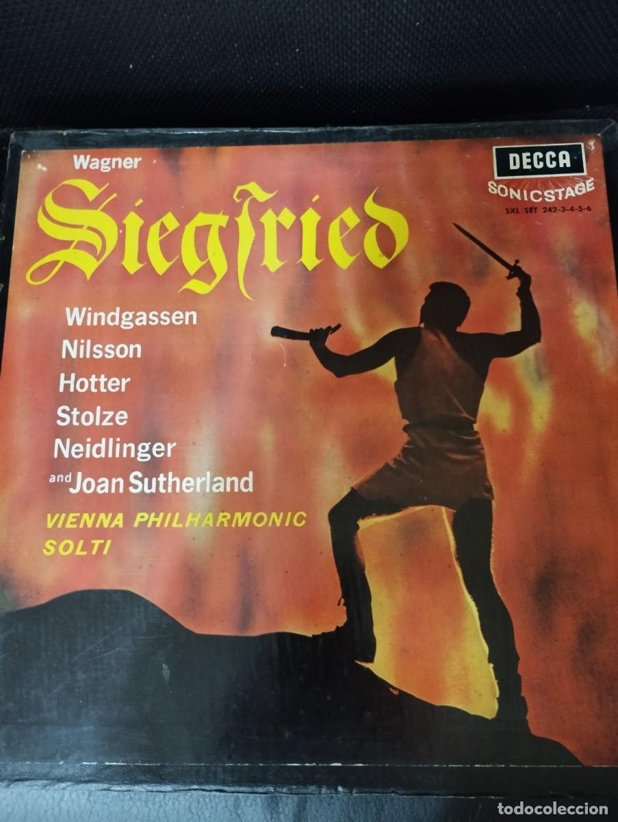 Discos de vinilo: Siegfried, Wagner, Windgassen, Nilsson, Hotter... ESTUCHE 5 LP'S. 1963