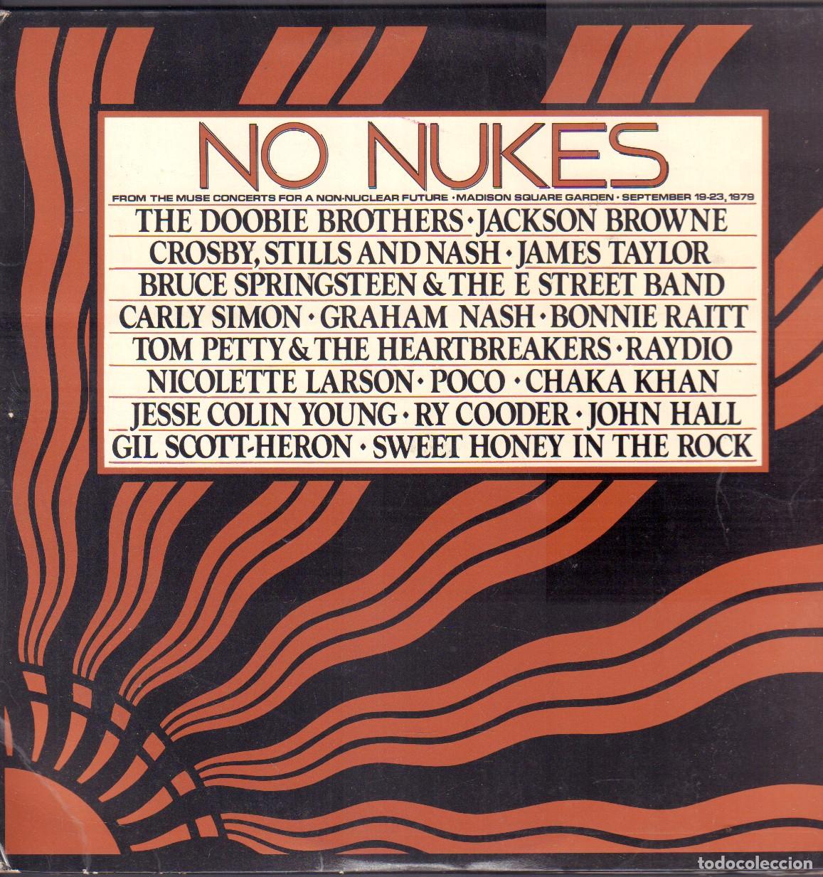 Discos de vinilo: NO NUKES - THE DOOBIE BROTHERS, JACKSON BROWNE, CROSBY, RY COODER.../ 3 LP'S HISPAVOX 1979 RF-26351