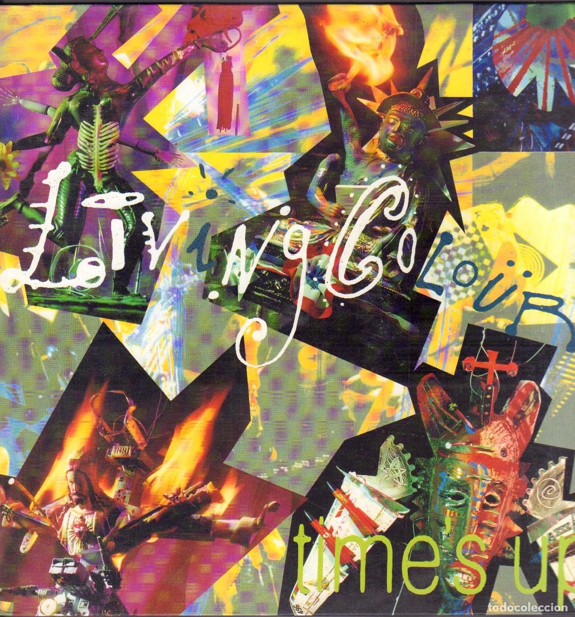 Discos de vinilo: LIVING COLOUR - TIMES UP / UNDER COVER OF DARKNESS, FIGHT THE FIGHT.../ LP EPIC 1990 RF-26353