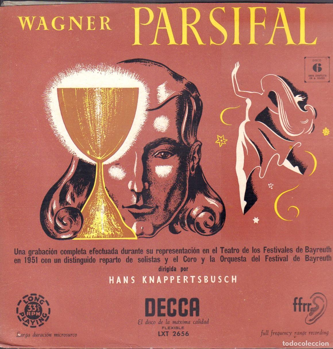 Discos de vinilo: WAGNER - PARSIFAL / FESTIVAL DE BAYREUTH ( HANS KNAPPERTSBUSCH) / LP DECCA RF-26365