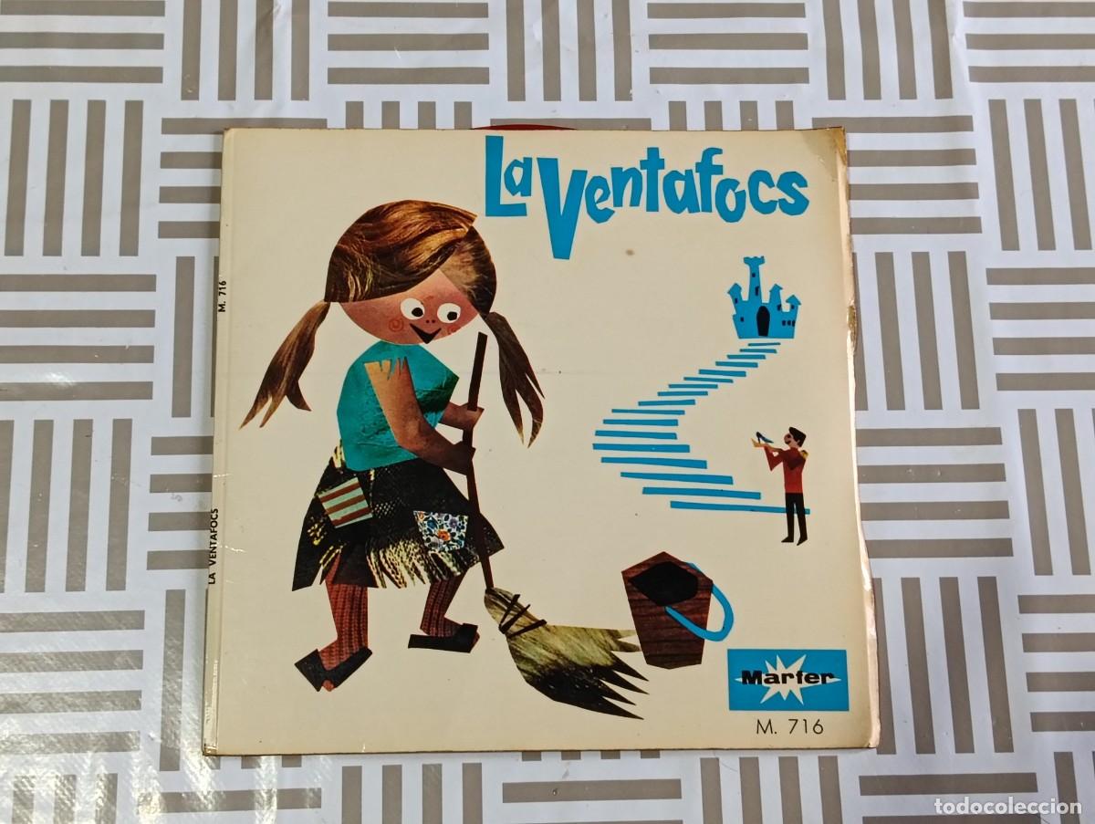 Discos de vinilo: Disco-Libro Infantil Marfer - La Ventafocs (Cenicienta en Catal&aacute;n) - Vinilo Rojo Transl&uacute;cido (1967)