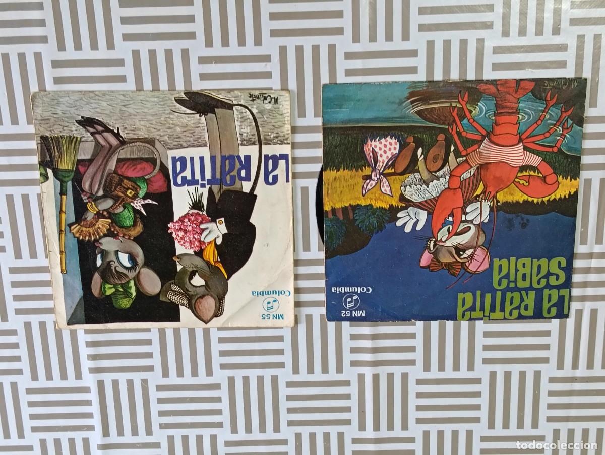 Discos de vinilo: Lote 2 Singles Infantiles Columbia (1964) - La Ratita Sabia (MN 52) + La Ratita (MN 55) - Cuadro Act