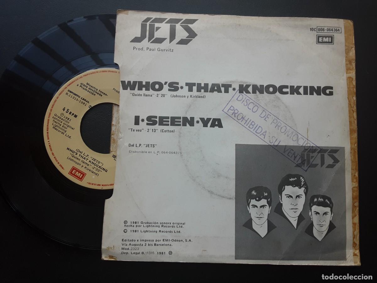 Discos de vinilo: JETS, WHOS THAT KNOCKING + I SEEN YA - Foto 2