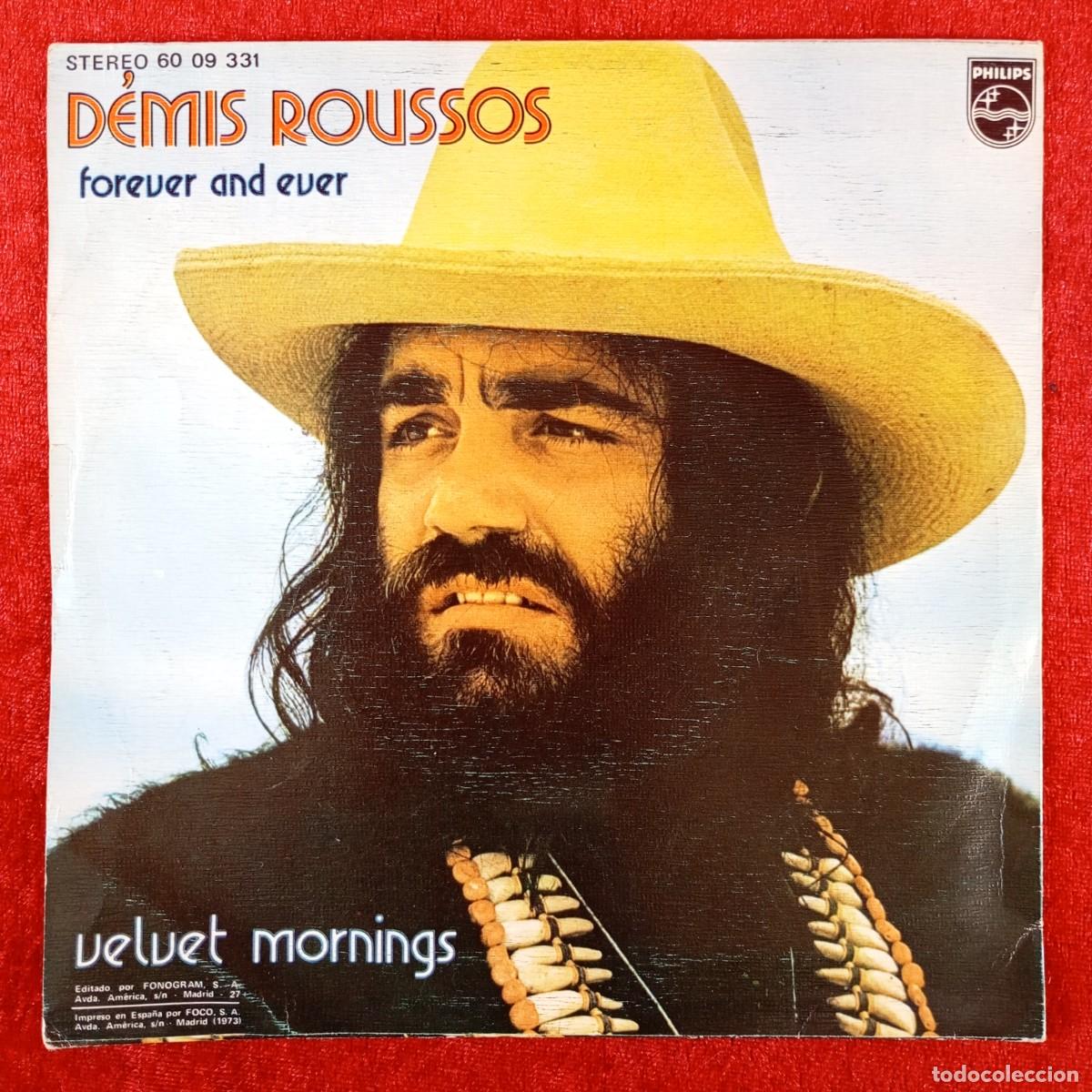 Discos de vinilo: D&Eacute;MIS ROUSSOS - FOREVER AND EVER, VELVET MORNINGS - 60 09 331 - SINGLE VINILO / 1304