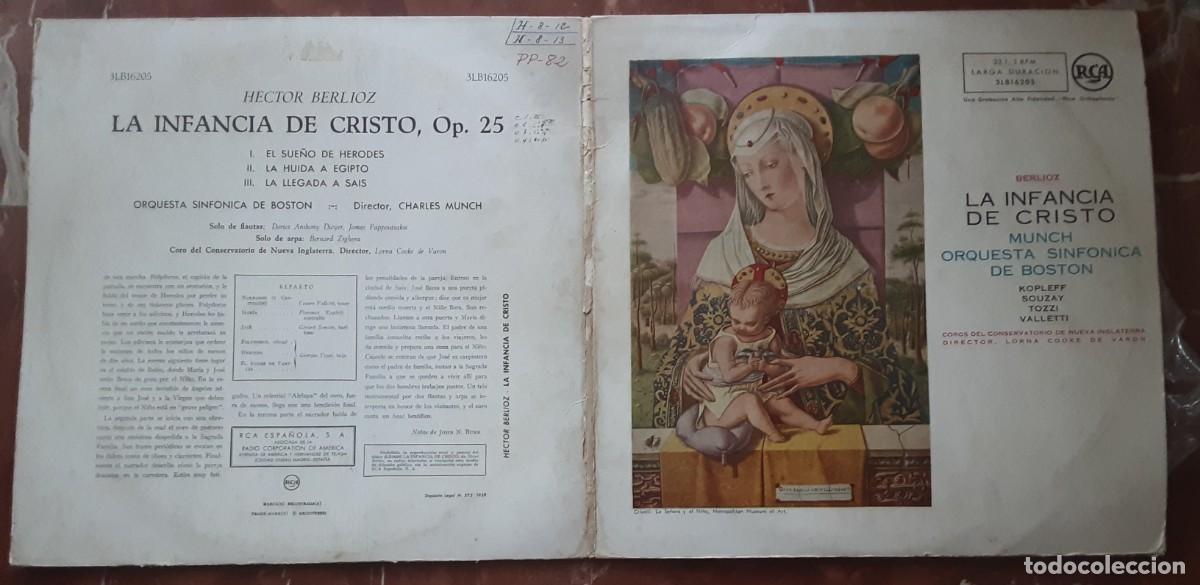 Discos de vinilo: 2 lps. Hector Berlioz, La infancia de Cristo, Orquesta Sinf&oacute;nica de Boston