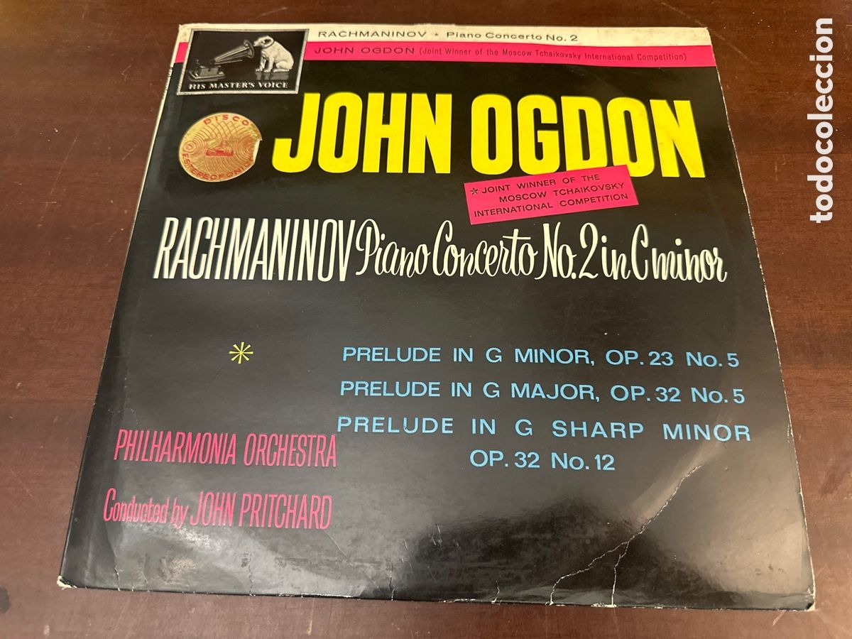 Discos de vinilo: RACHMANINOV. JOHN OGDON. PIANO CONCERT&Oacute; N&deg; 2 IN C MINOR
