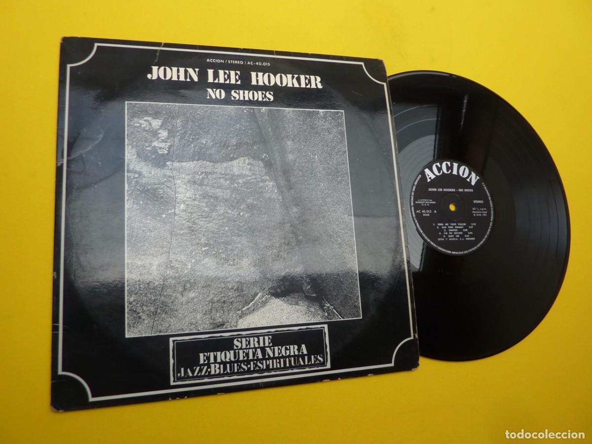 Vinyl records: LP JOHN LEE HOOKER - No Shoes - Edicion ESPA&Ntilde;OLA - AC 40.015 (EX-/EX-)