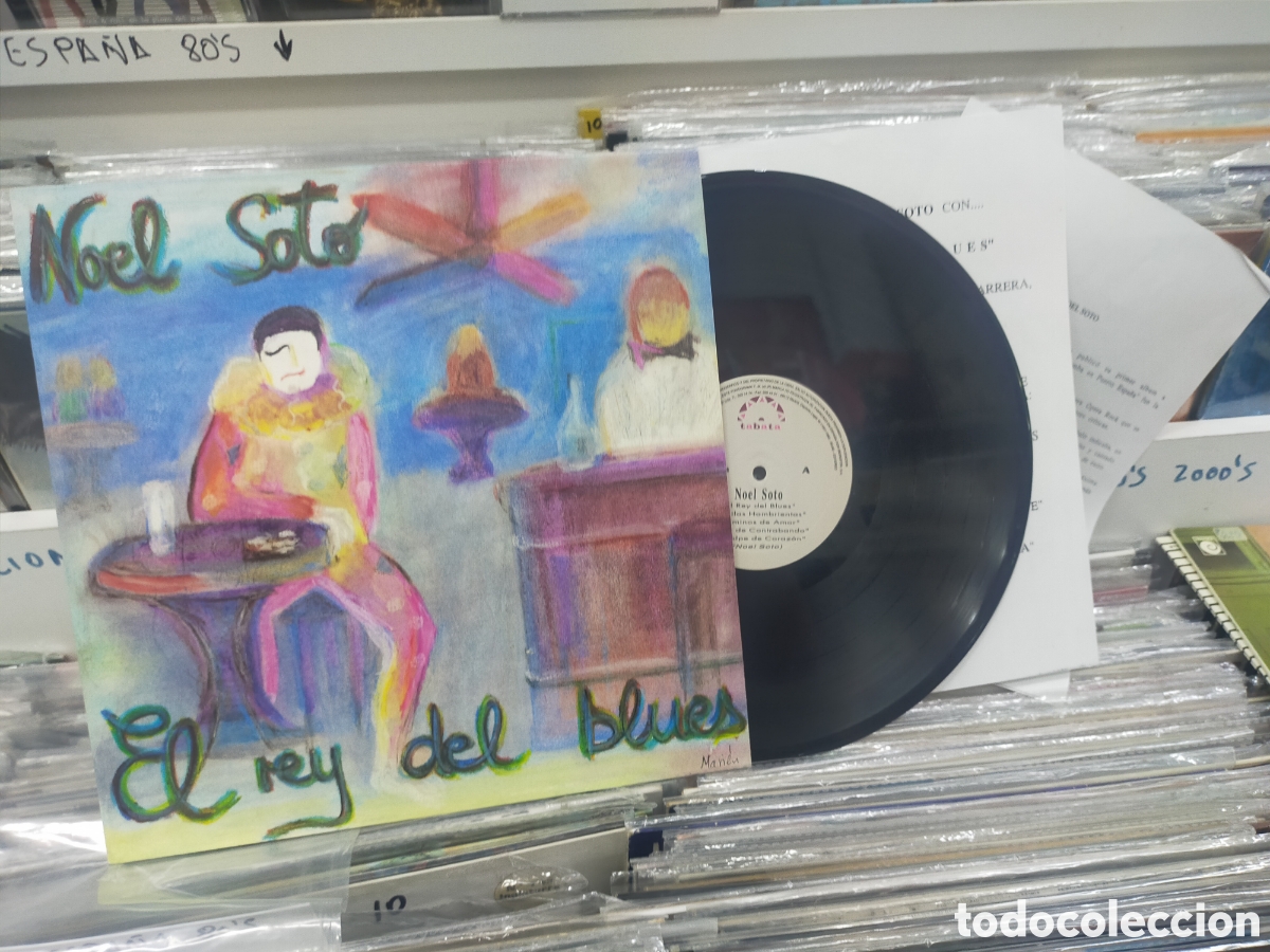 Discos de vinilo: Noel soto LP el rey del blues 1993 con 2 hojas promo