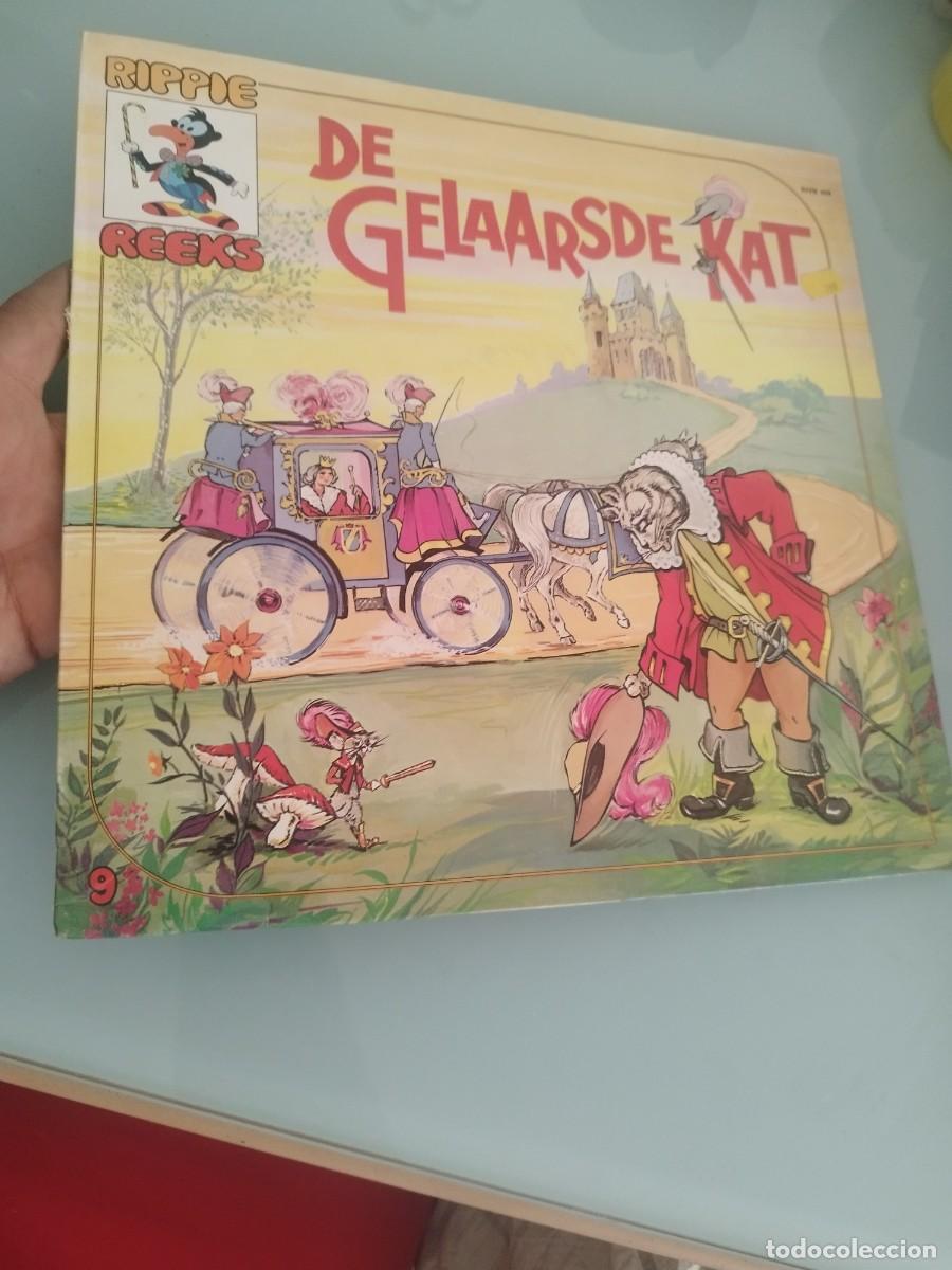 Discos de vinilo: Cuentos cl&aacute;sicos de los hermanos Grimm, De Gelaarsde Kat, gato con botas. Vinilo lp.