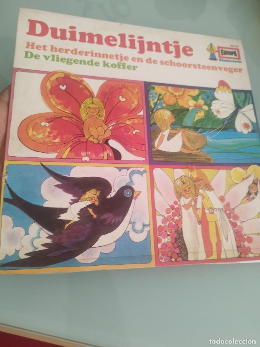 Discos de vinilo: Cuentos cl&aacute;sicos de los hermanos Grimm, Duimelijntje (Pulgarcita). Vinilo lp.