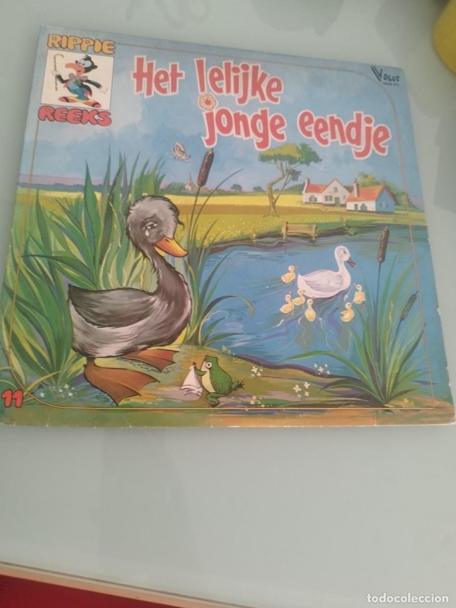 Discos de vinilo: Rippie Reeks titulado &rdquo;Het Lelijke Jonge Eendje&rdquo; (El patito feo). Vinilo cuento infantil.