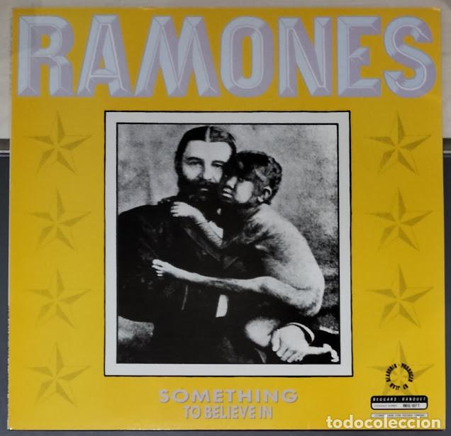 Discos de vinilo: Ramones &ndash; Something To Believe In - 12&rdquo; Single, Beggars Banquet ref. BEG 157T. Ed. UK 1986.