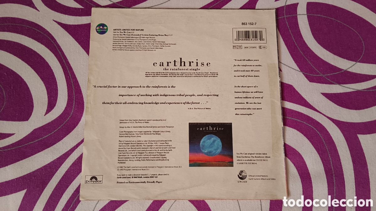 Discos de vinilo: Brian May - Yes We Can 7&rdquo; Single - Foto 5